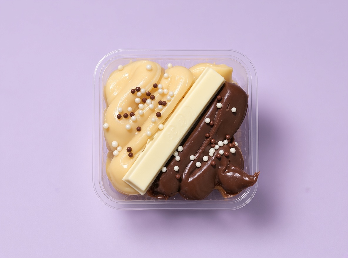 Brownie recheado com brigadeiros branco e de chocolate